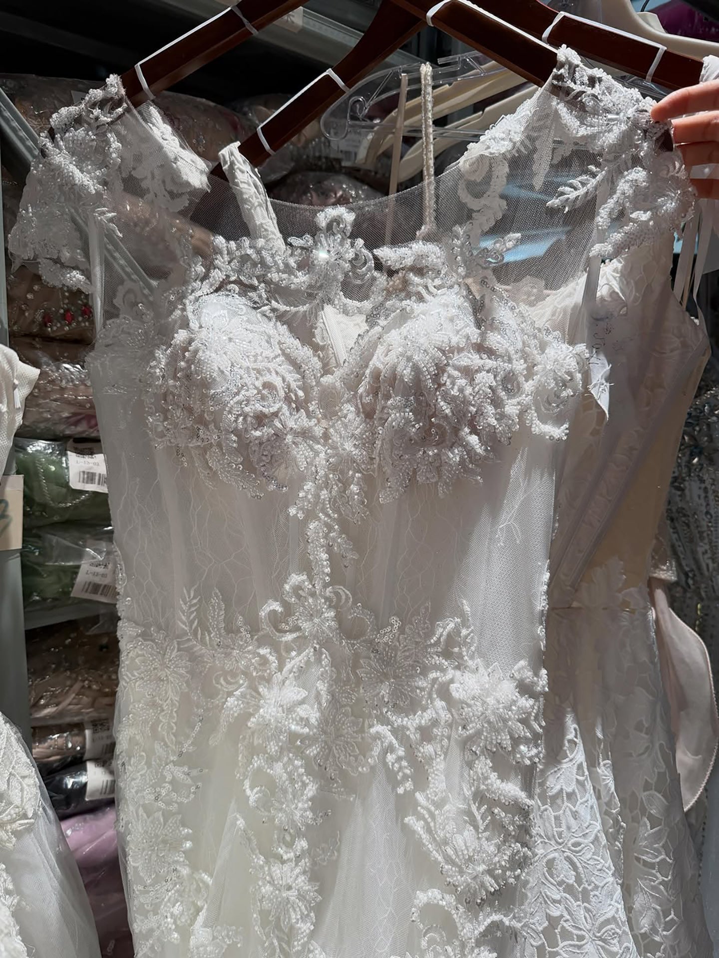 Luxury White Beaded Lace Mermaid Bridal Wedding Dress HA2544 SERENE HILL