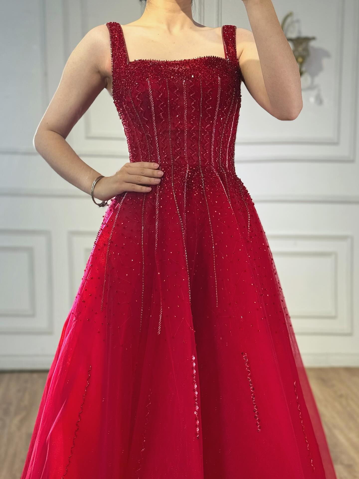 Purple Luxury Square Evening Dresses Arabic Gowns For Party Prom Dress Party LA72857 - SERENE HILL