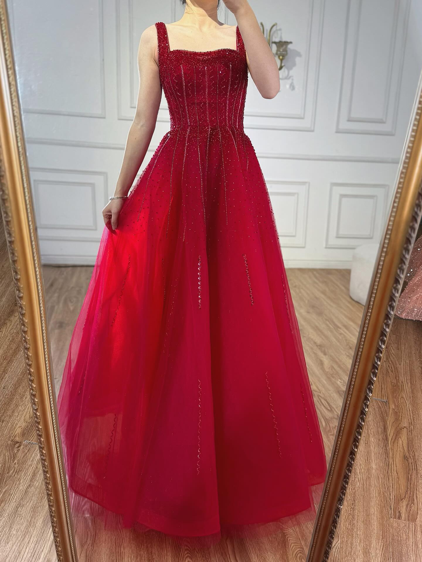 Purple Luxury Square Evening Dresses Arabic Gowns For Party Prom Dress Party LA72857 - SERENE HILL