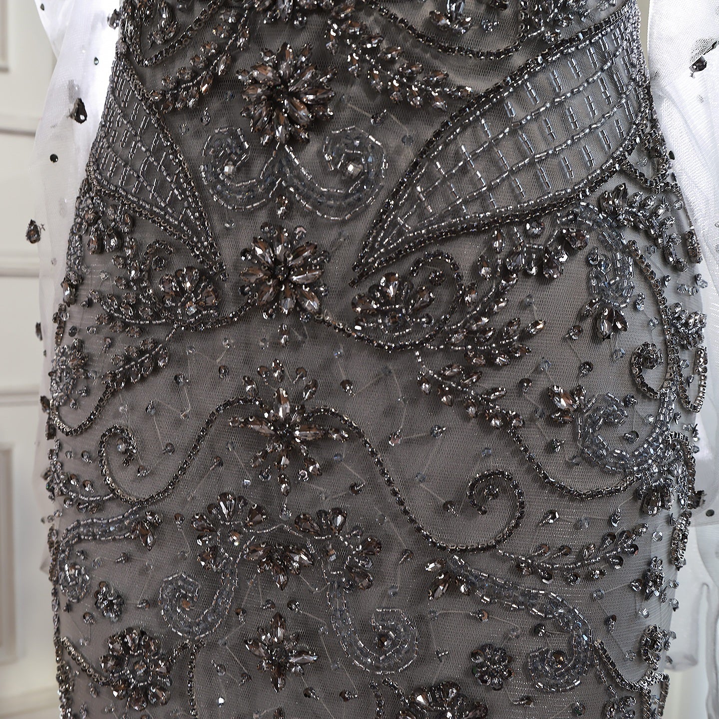 Luxury Beaded Evening Dress Sheer Long Gloves LA72929 - SERENE HILL