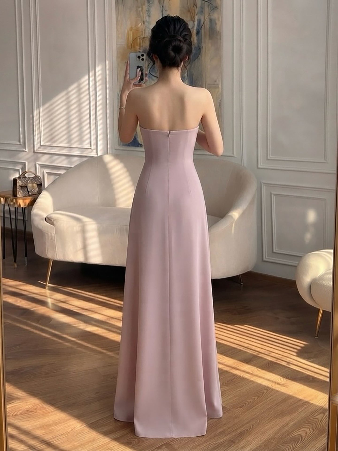 Elegant High Neck Evening Dress with Crystals and Long Cape LA73068 SERENE HILL