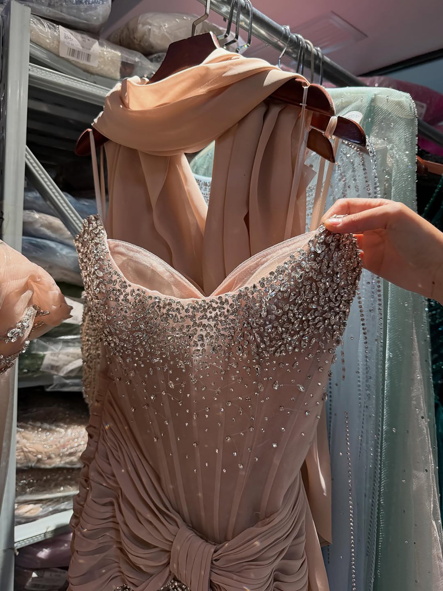 Luxury Arabic Nude Beaded Corset Evening Dress LA73343 SERENE HILL