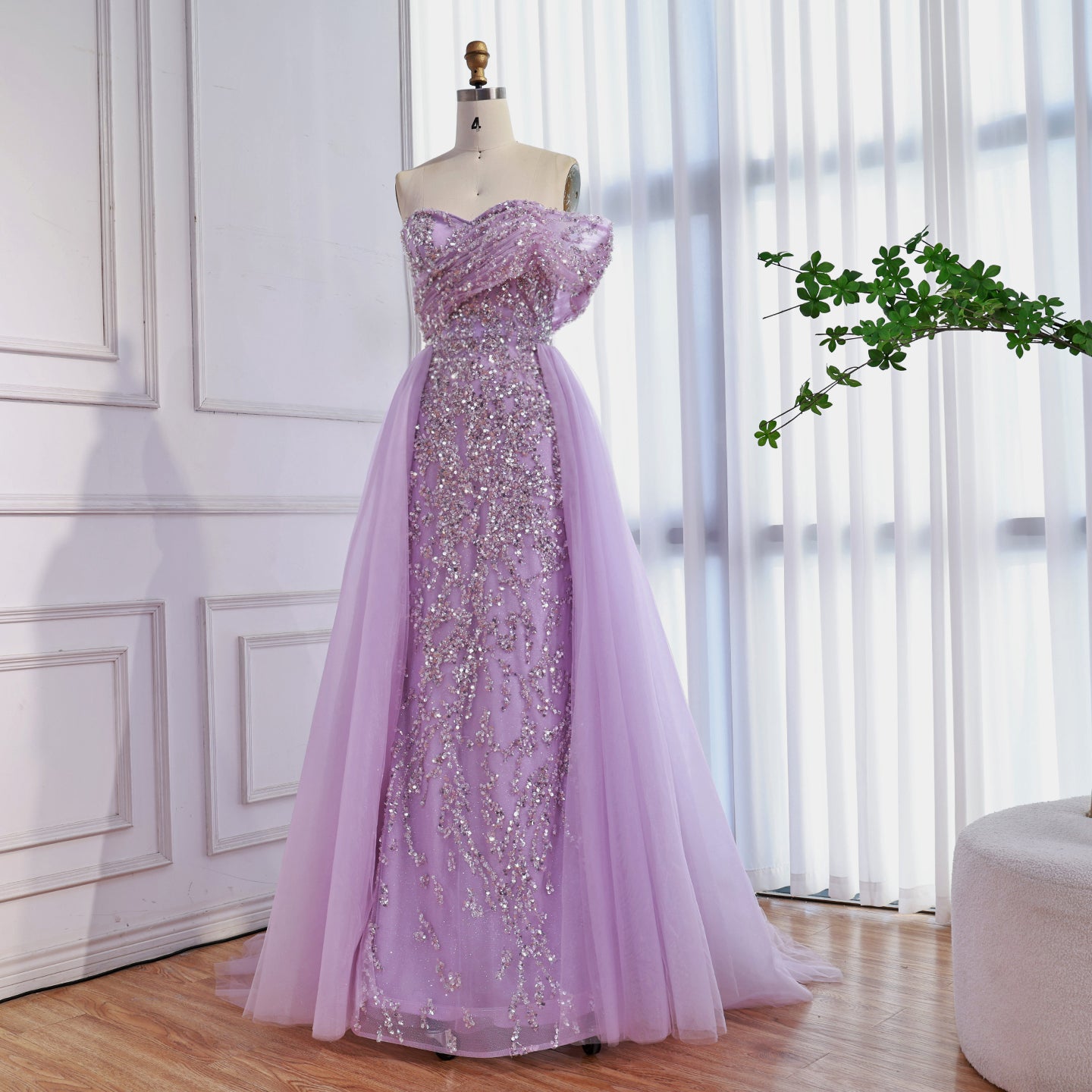 Luxury Arabic Blue One Shoulder Mermaid Evening Dress LA73378 SERENE HILL