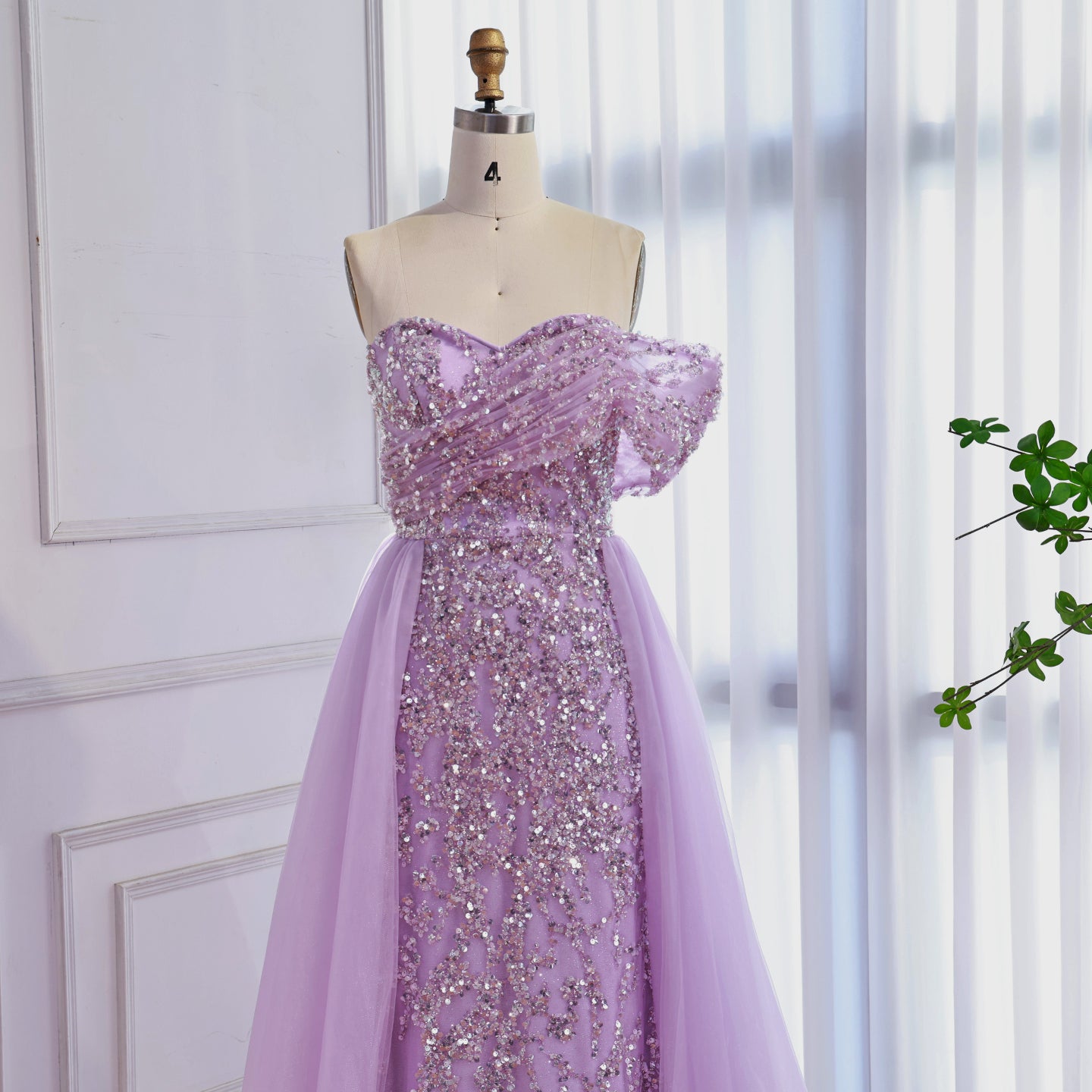Luxury Arabic Blue One Shoulder Mermaid Evening Dress LA73378 SERENE HILL