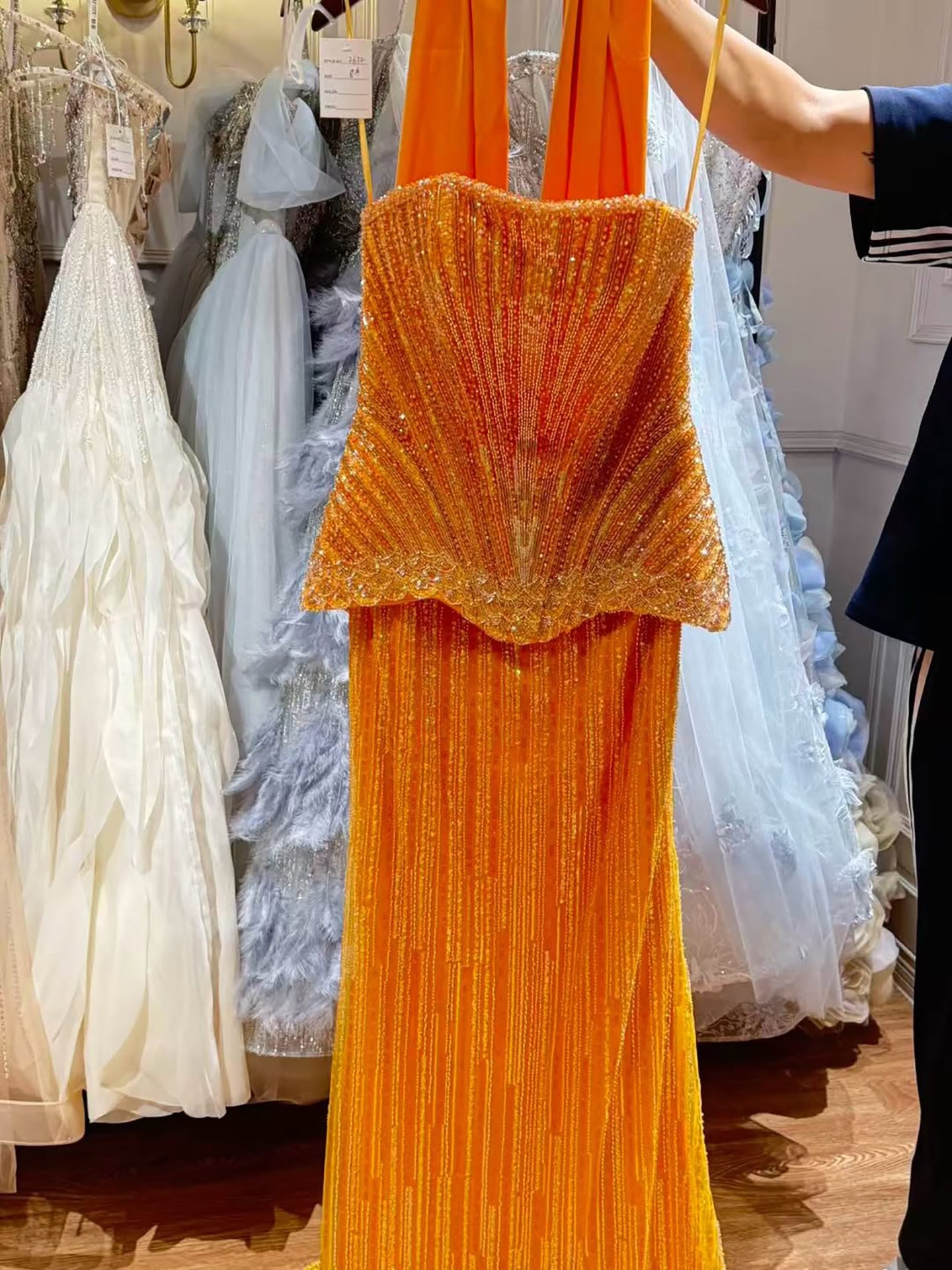 Serene Hill Arabic Orange Two Pieces Corset Evening Dress LA73444 - SERENE HILL