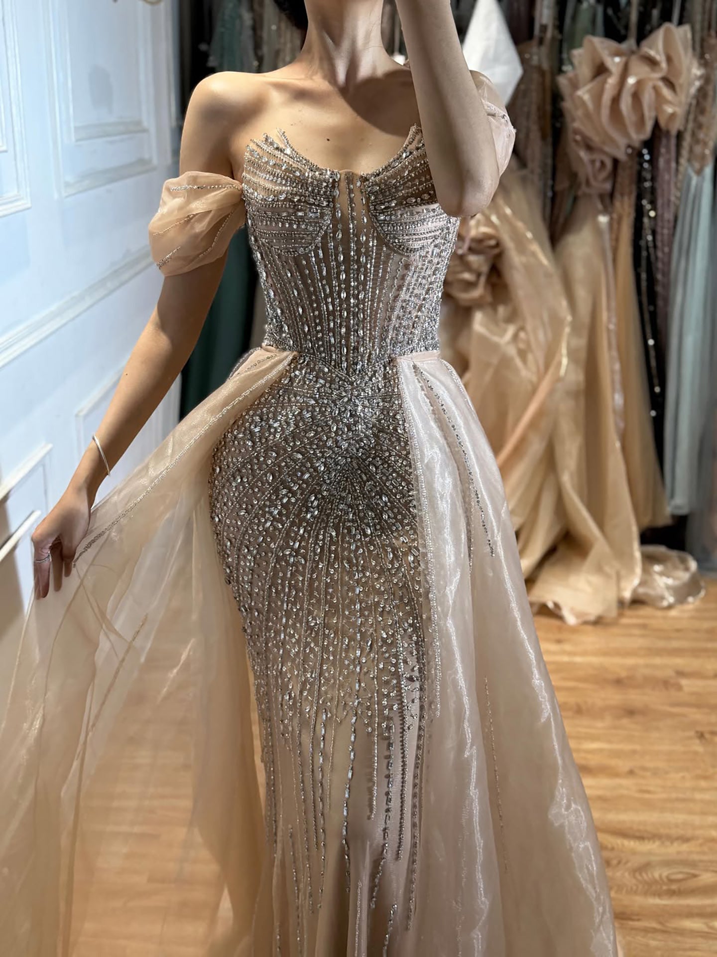 Serene Hill Arabic Luxury Beaded Mermaid Evening Dresses LA73454 SERENE HILL