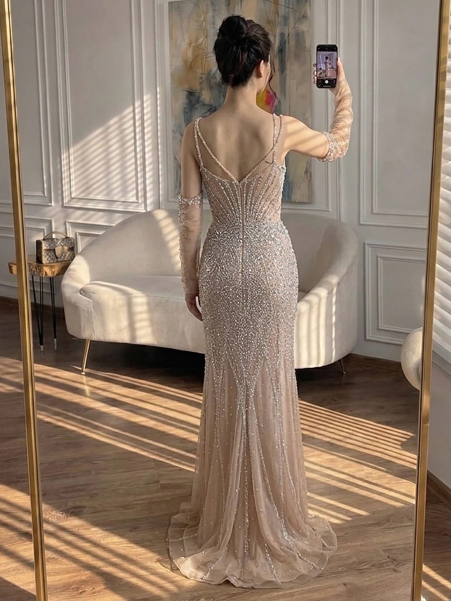 Luxury Green Beaded Mermaid Evening Dresses with Skirt LA73455 SERENE HILL