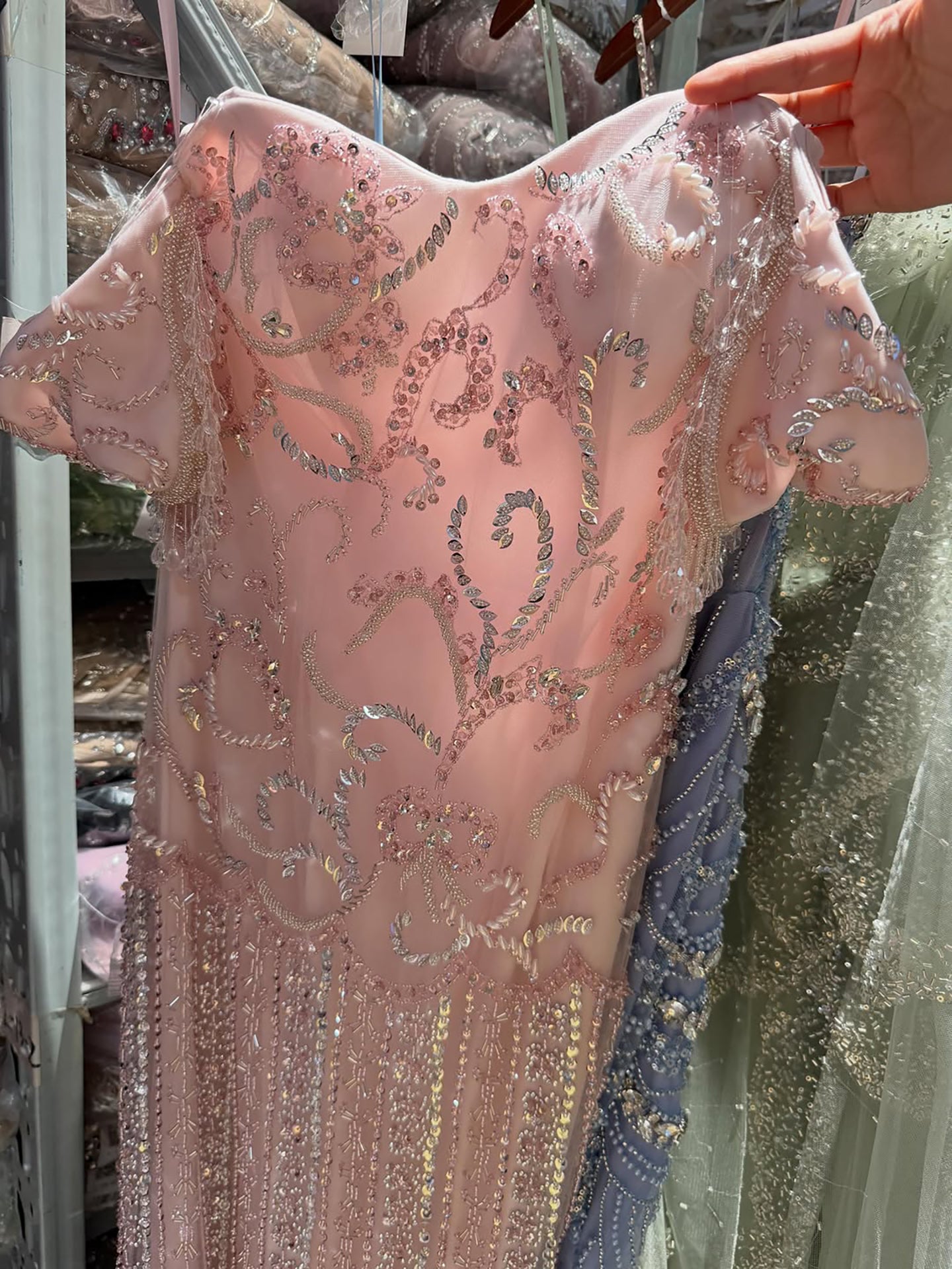 Luxury Pink Beaded Mermaid Evening Dress LA73550 SERENE HILL