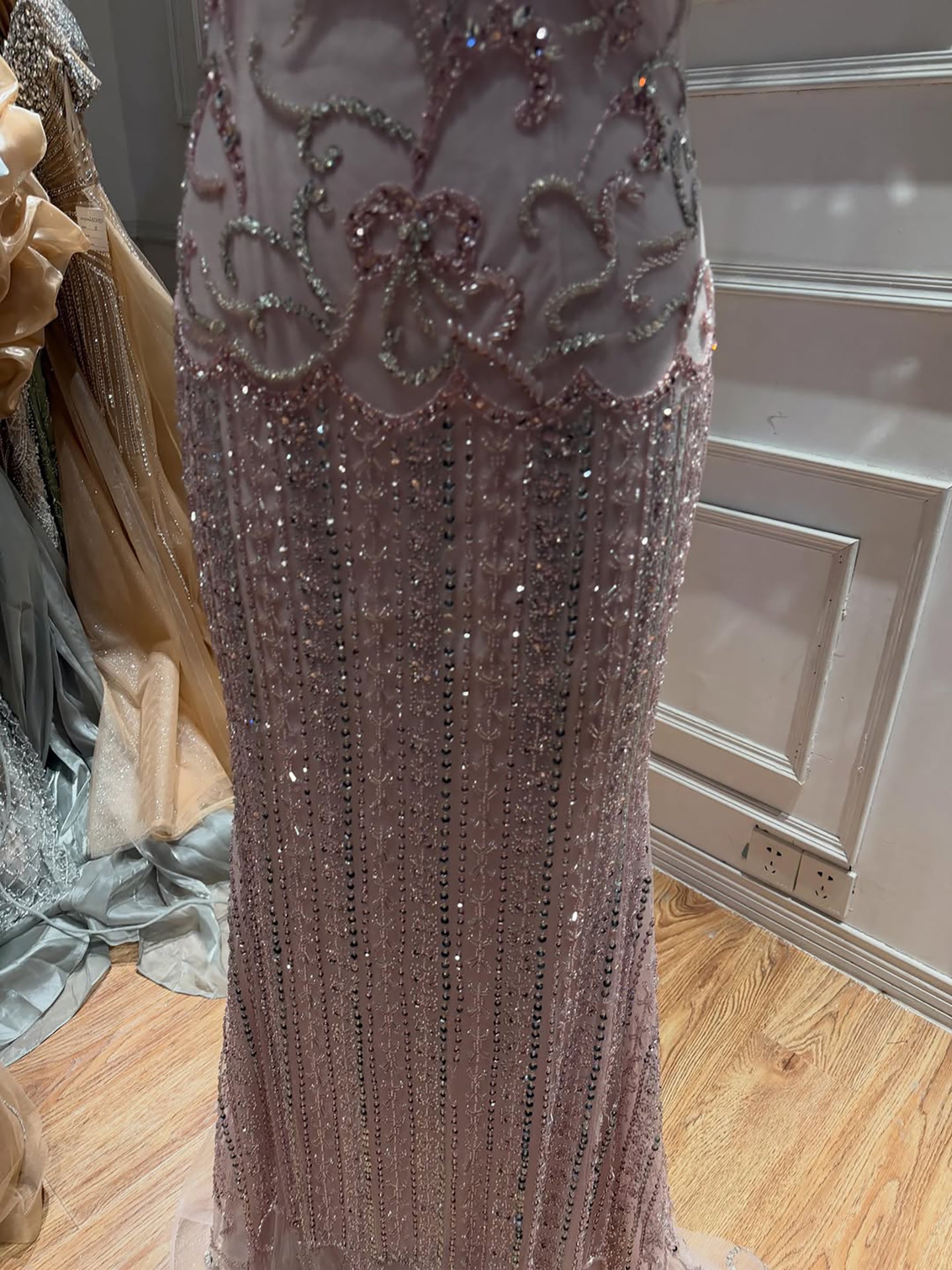 Luxury Pink Beaded Mermaid Evening Dress LA73550 SERENE HILL