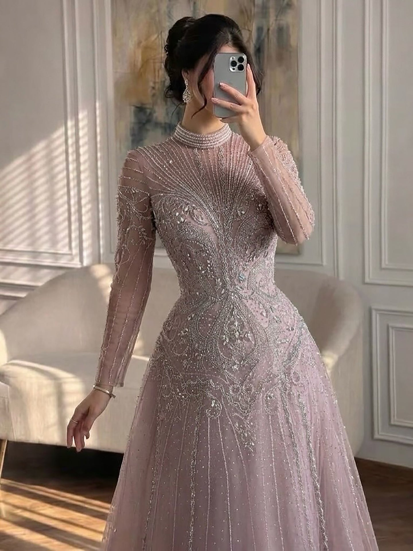 Luxury Turquoise Crystal Beaded Evening Dress LA73752 SERENE HILL