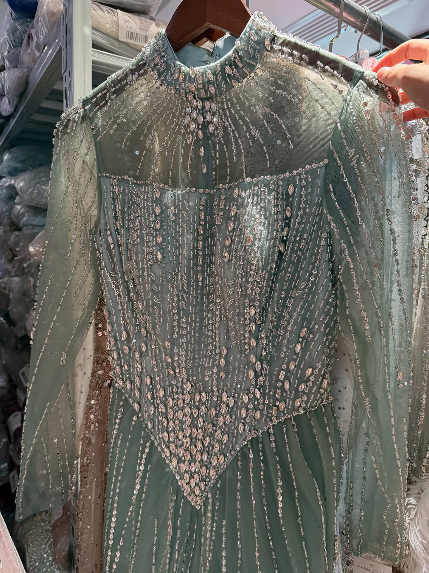 Luxury Nude Crystal Beaded A Line Evening Dress LA73753 SERENE HILL