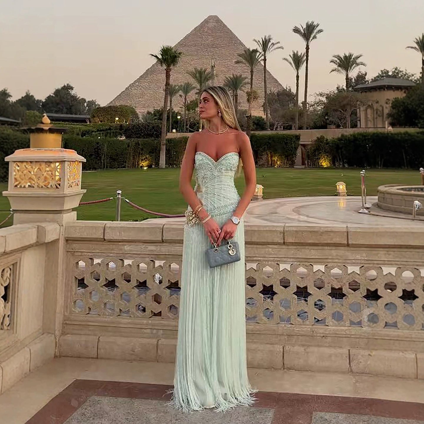 Luxury Sage Green Sweetheart Beaded Fringe Evening Dress LA73800 SERENE HILL