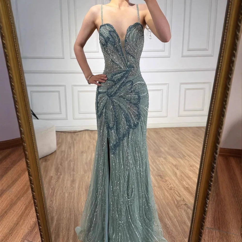 Luxury Mermaid Evening Dress with Split LA72480A - SERENE HILL
