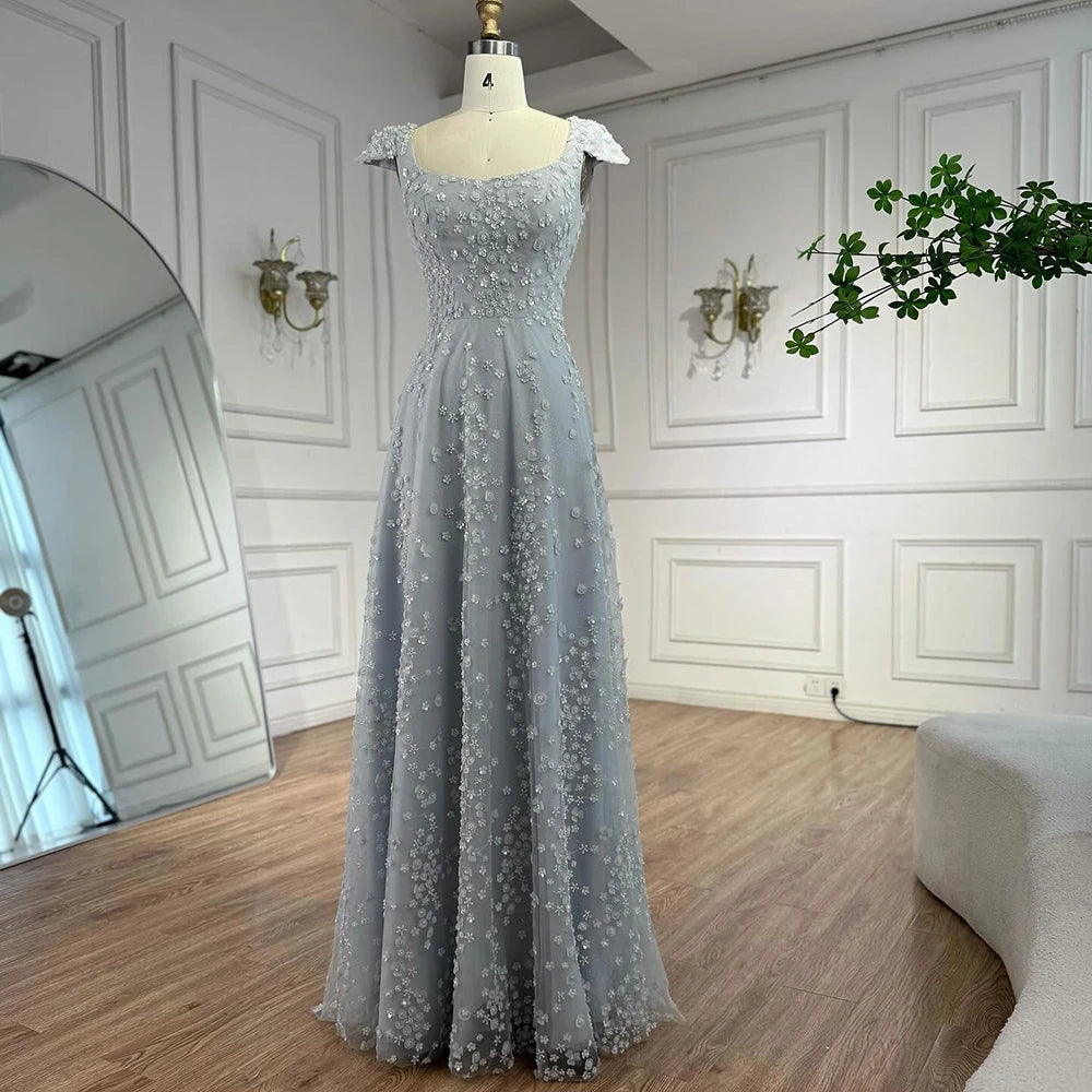 Luxury Pink Floral Appliqué Evening Dress with Open Back 2025 LA73119 - SERENE HILL