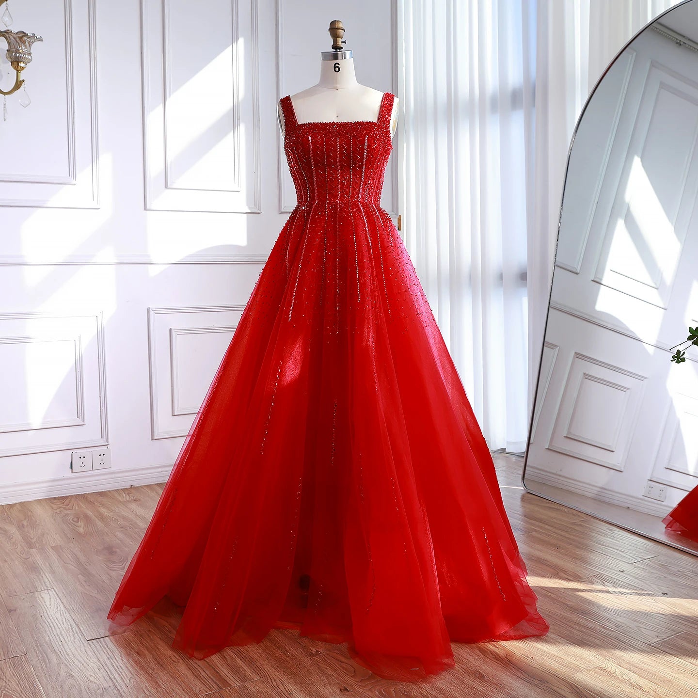 Purple Luxury Square Evening Dresses Arabic Gowns For Party Prom Dress Party LA72857 - SERENE HILL