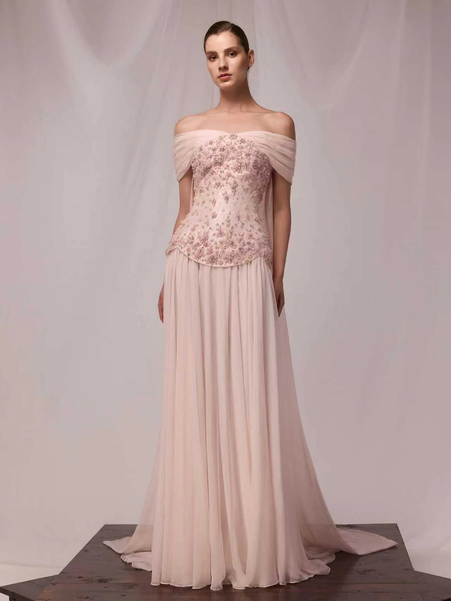 Luxury Pink A-Line Beaded Evening Dress LA73438 - SERENE HILL