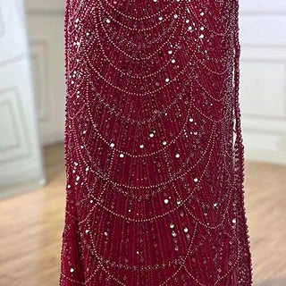 Luxury Arabic Mermaid Evening Dress with Cape Sleeves Plus SizeLA72590A - SERENE HILL