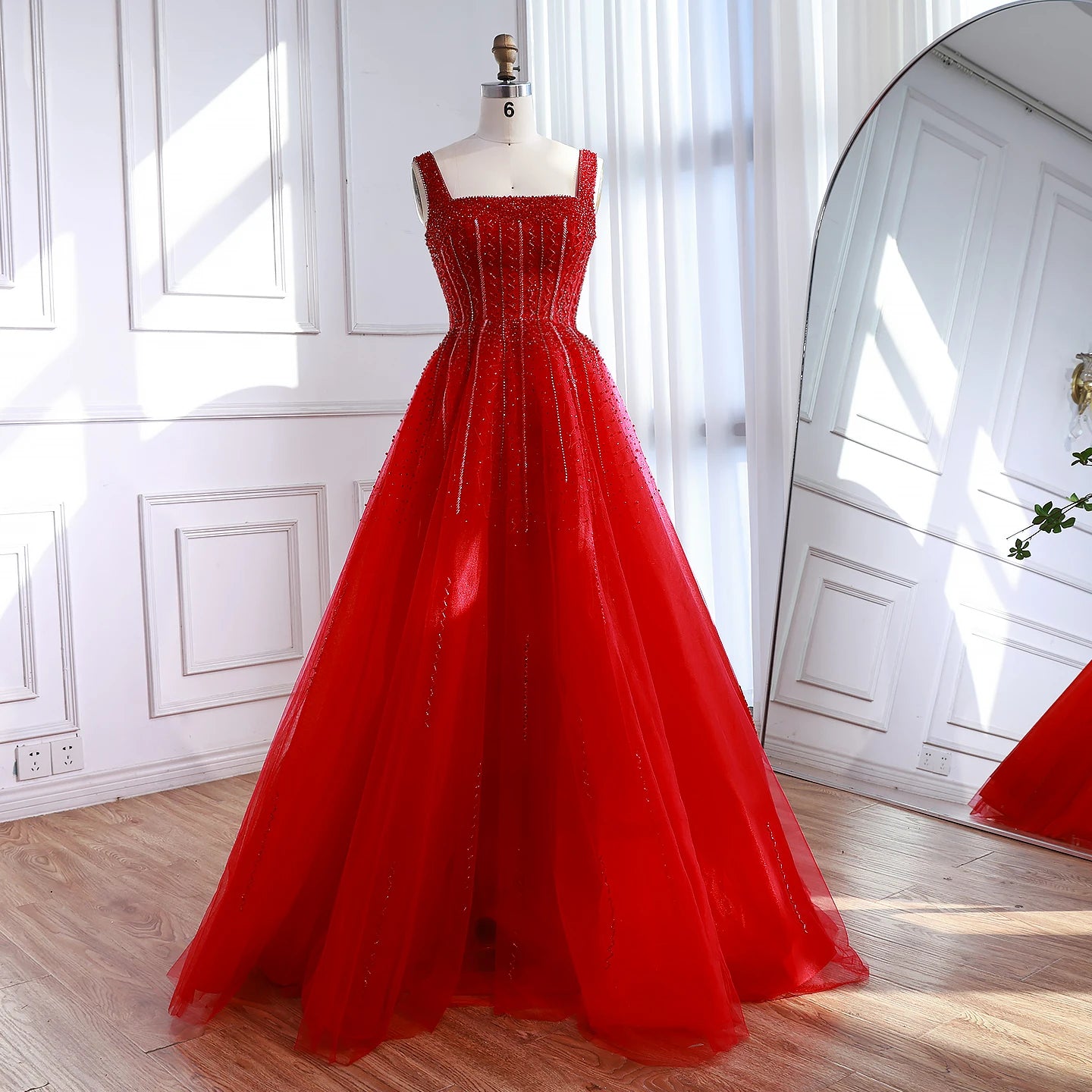 Purple Luxury Square Evening Dresses Arabic Gowns For Party Prom Dress Party LA72857 - SERENE HILL