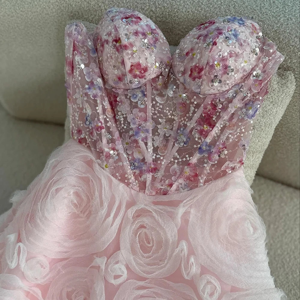 Luxury Floral Pink Prom Dress 2025 Serene Hill LA72961 - SERENE HILL