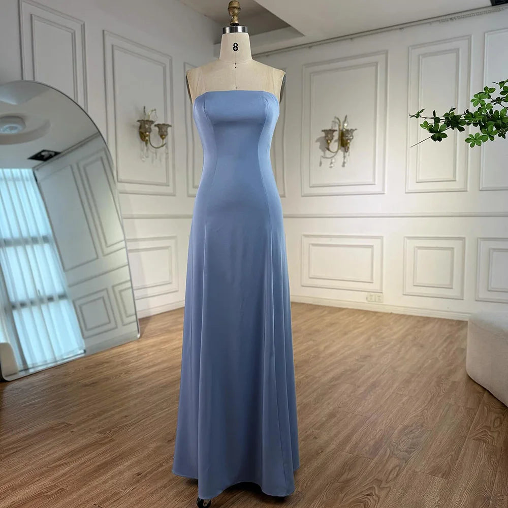 Elegant High Neck Evening Dress with Crystals and Long Cape LA73068 - SERENE HILL