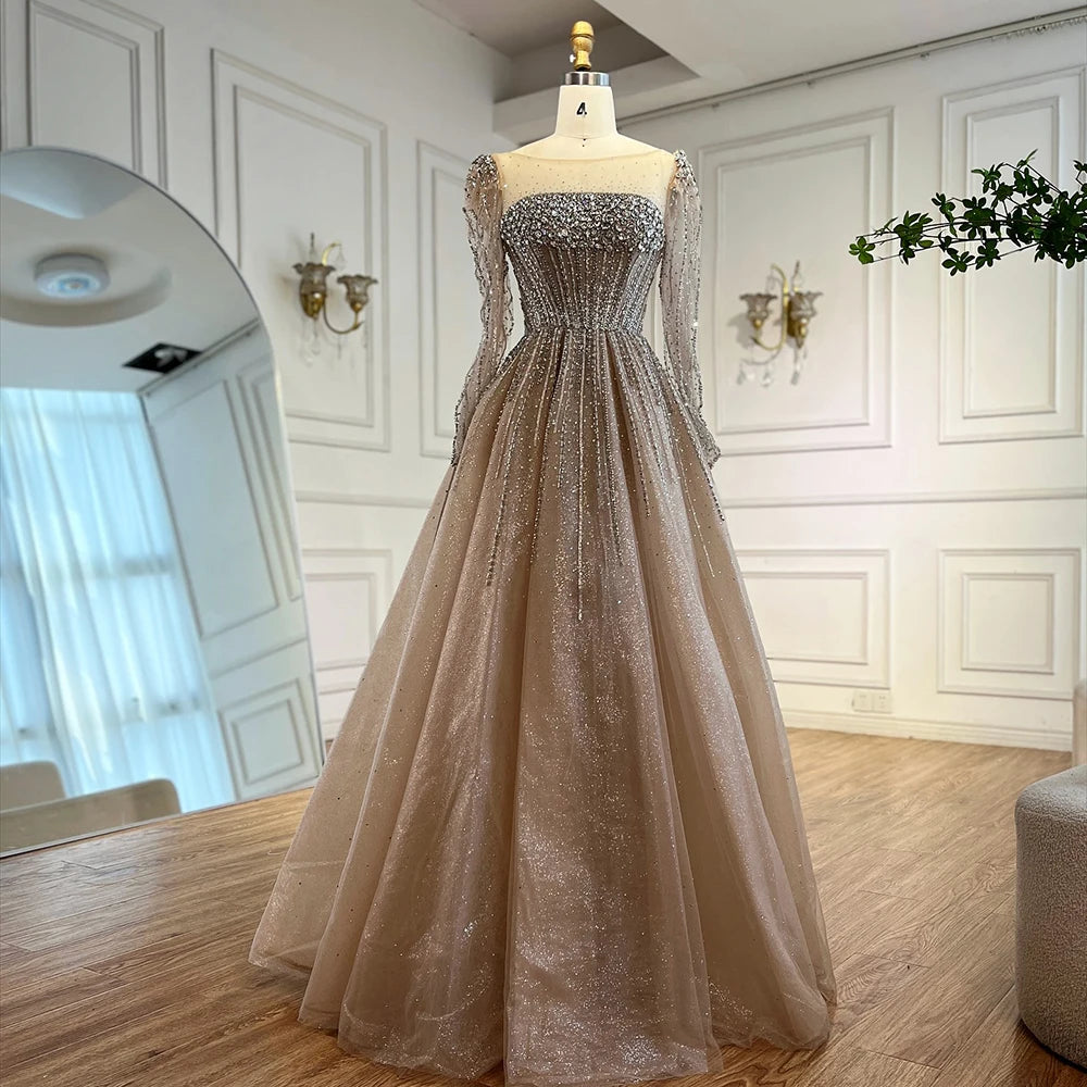 caramel formal dress Caramel Haze Gown– Teuta Matoshi main image 0