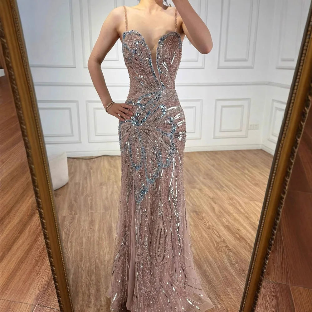 Luxury Mermaid Evening Dress with Split LA72480A - SERENE HILL
