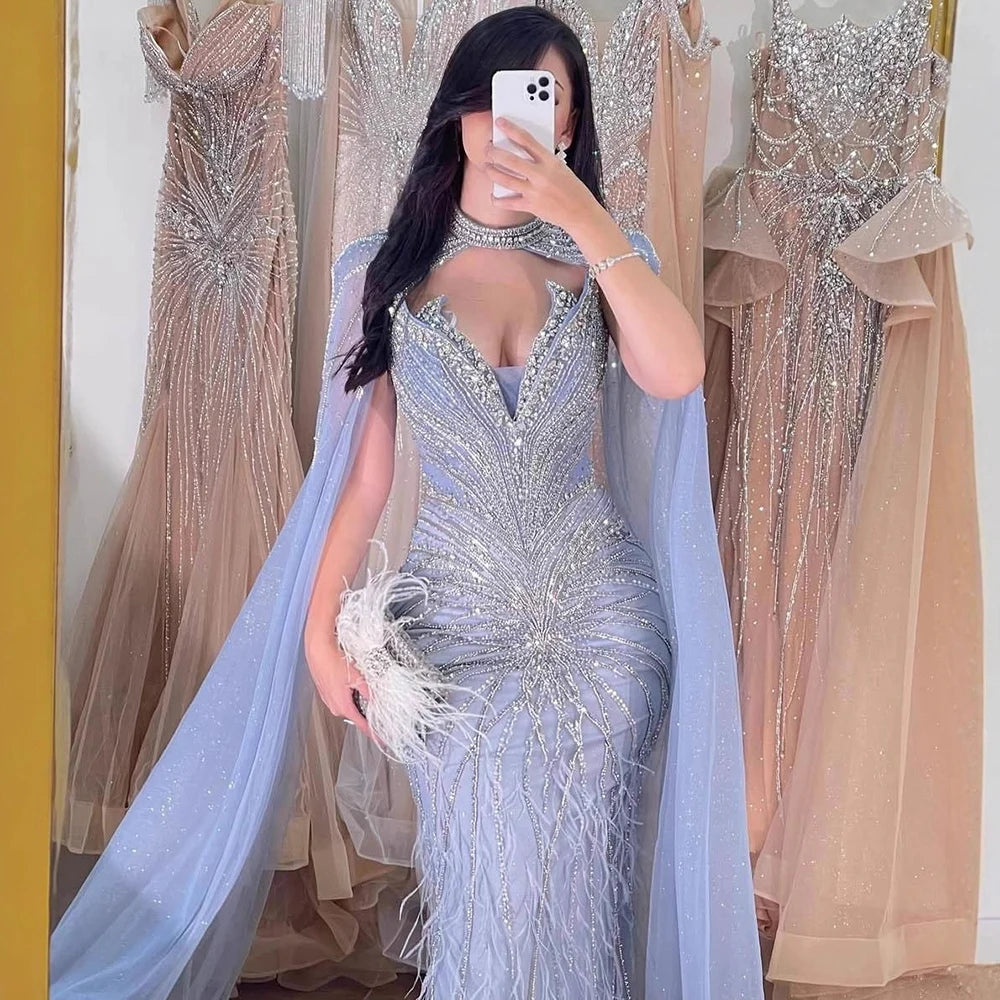 Luxury Designer Evening Dresses Mermaid Gowns for Formal Occasion Pink / 6
