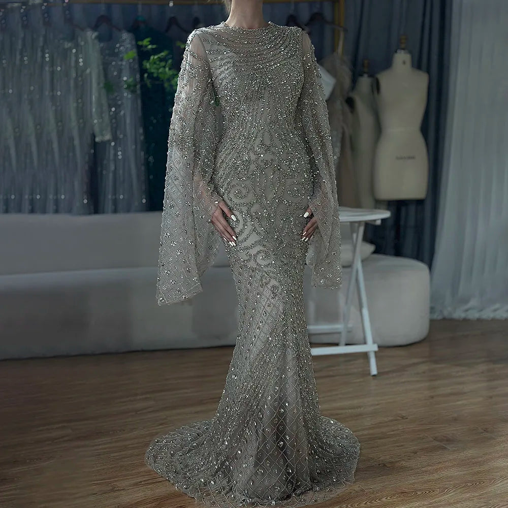 green emerald velvet dress Rachel Allan RB8135