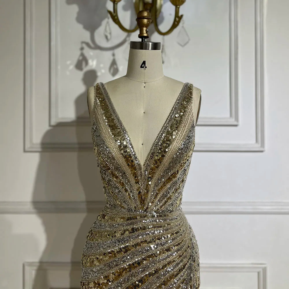 Luxury Green Beaded Mermaid Prom Dress with Split LA72613 - SERENE HILL