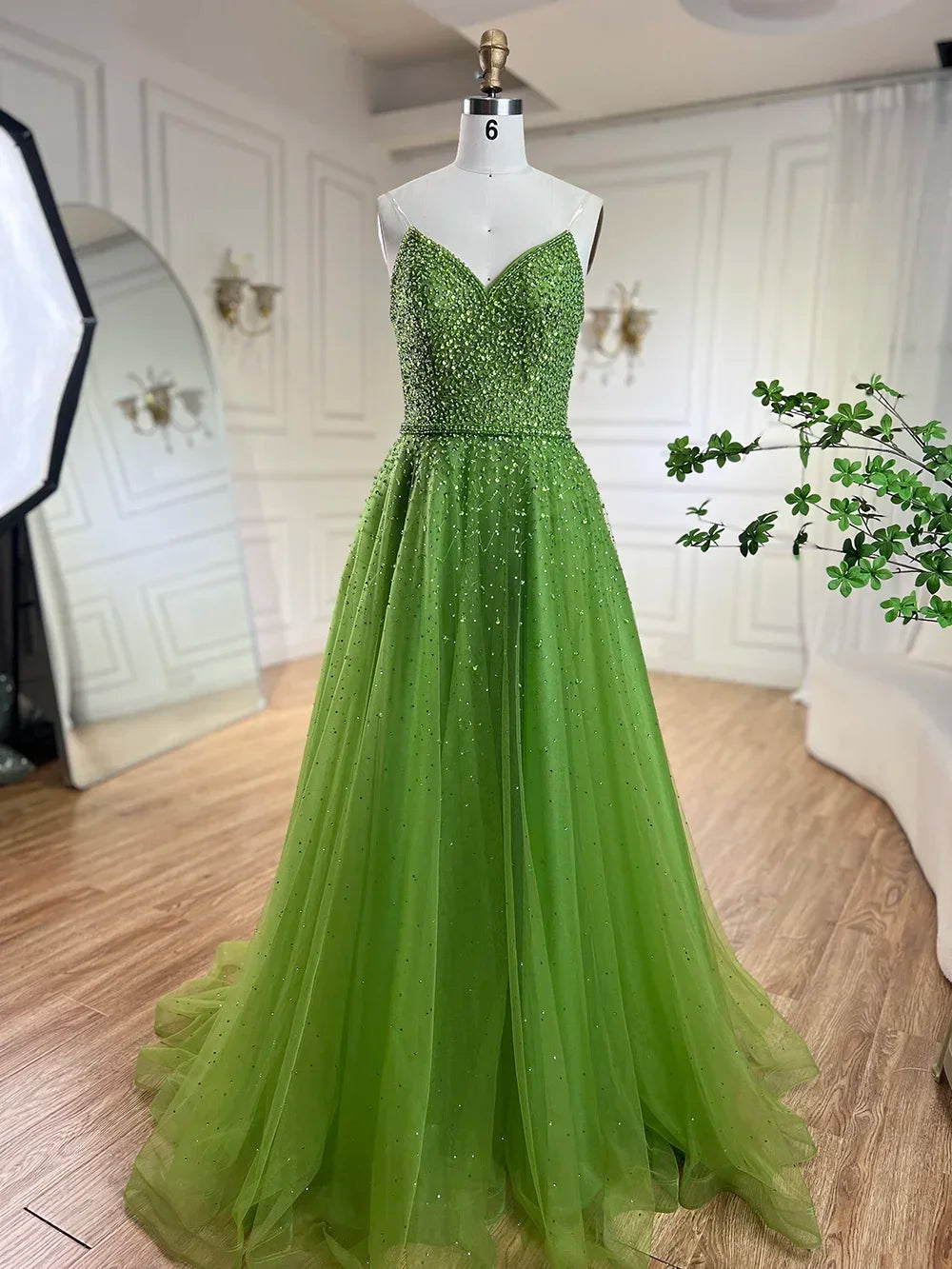 Serene Hill Arabic Blue Cape Sleeves A Line Beaded Luxury Dubai Evening Dresses Wedding Party Gowns For Women 2025 LA72191 - SERENE HILL