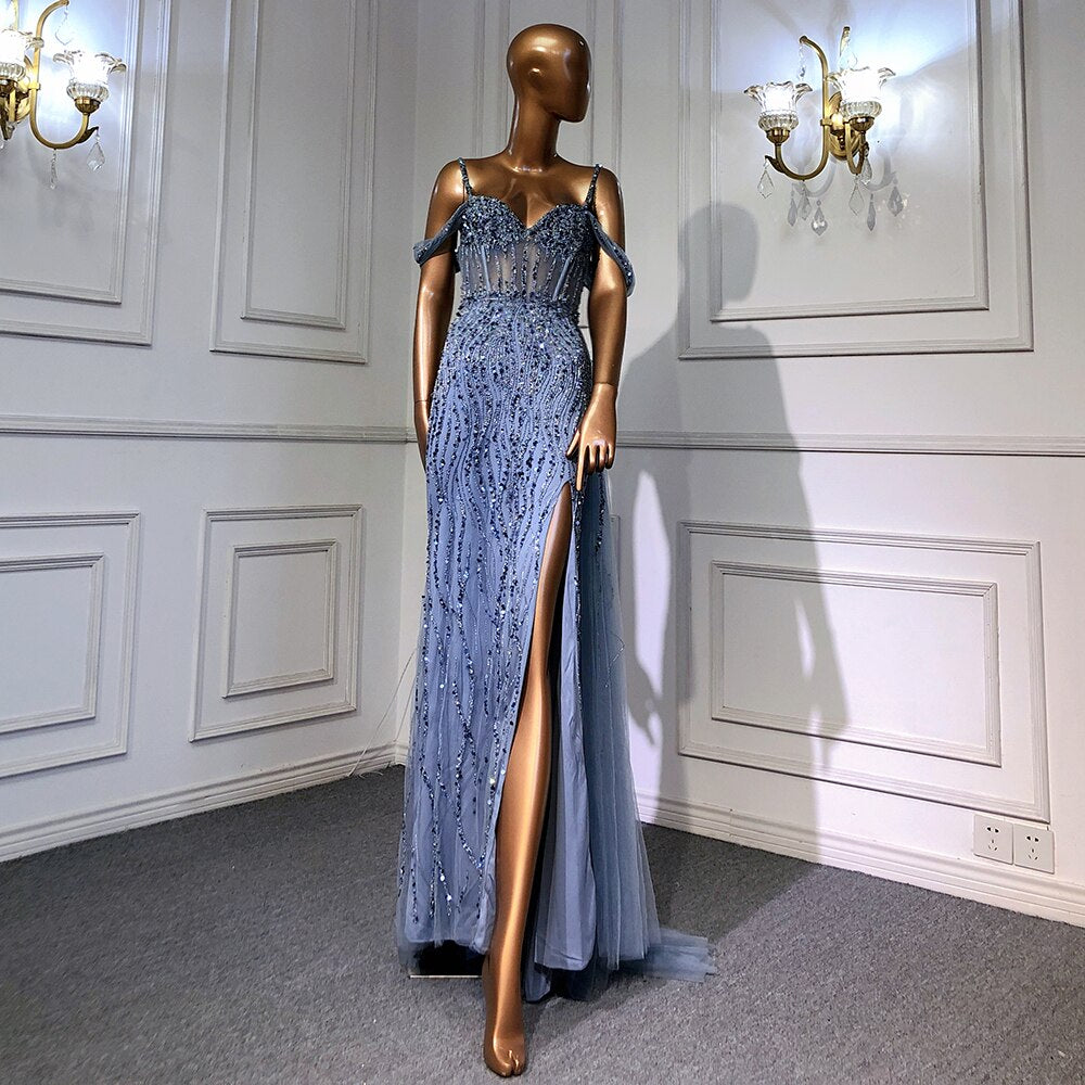 Luxury Mermaid Pink Evening Dresses for Women Wedding Party LA71571 - SERENE HILL