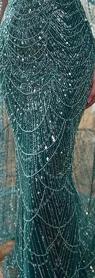 Luxury Dubai Nude Mermaid Arabia Beaded Evening Dress Gown with Detachable Skirt for Formal Occasion LA72243A - SERENE HILL