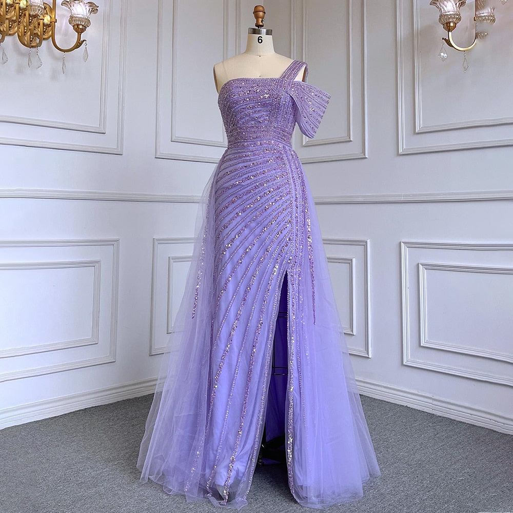 Luxury Sage Green One Shoulder Evening Dress for Wedding Party LA71651 - SERENE HILL