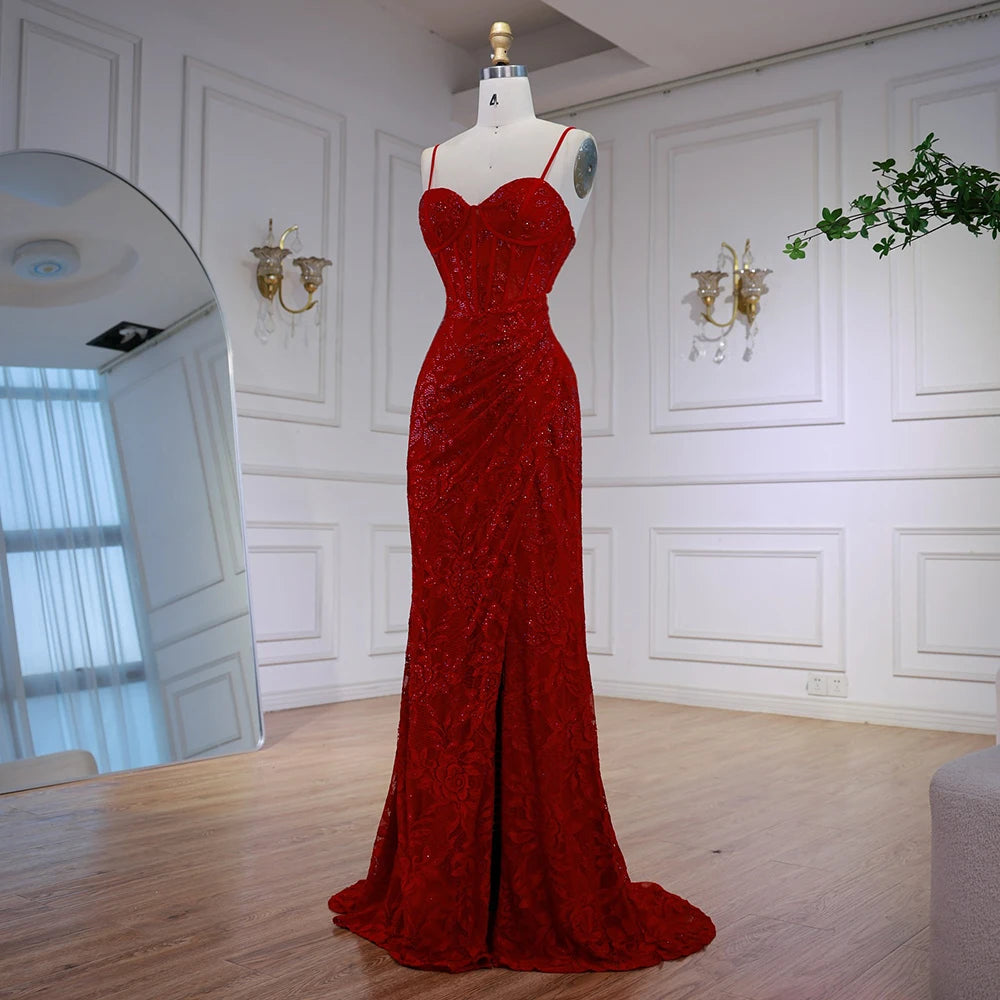 Elegant Red Prom Dress with Slit LA72998 - SERENE HILL