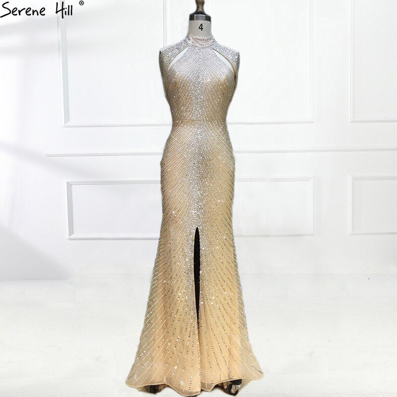 On Sale no return no refund2025 Fashion New Mermaid Evening Dresses Luxury Beading Sequined Sleeveless Formal Evening Gowns Real Photo LA6557 - SERENE HILL