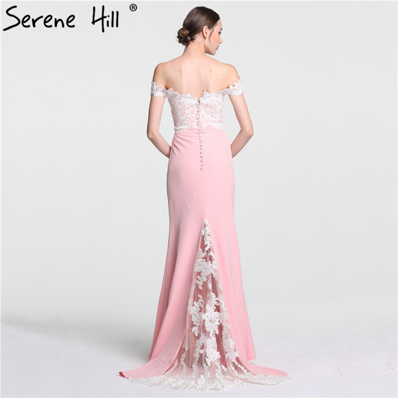 On Sale no return no refundSale 2025 Off Shoulder Fashion Mermaid Evening Gowns Sleeveless Sexy Elegant Chiffon Evening Dress Serene Hill LA6115 - SERENE HILL