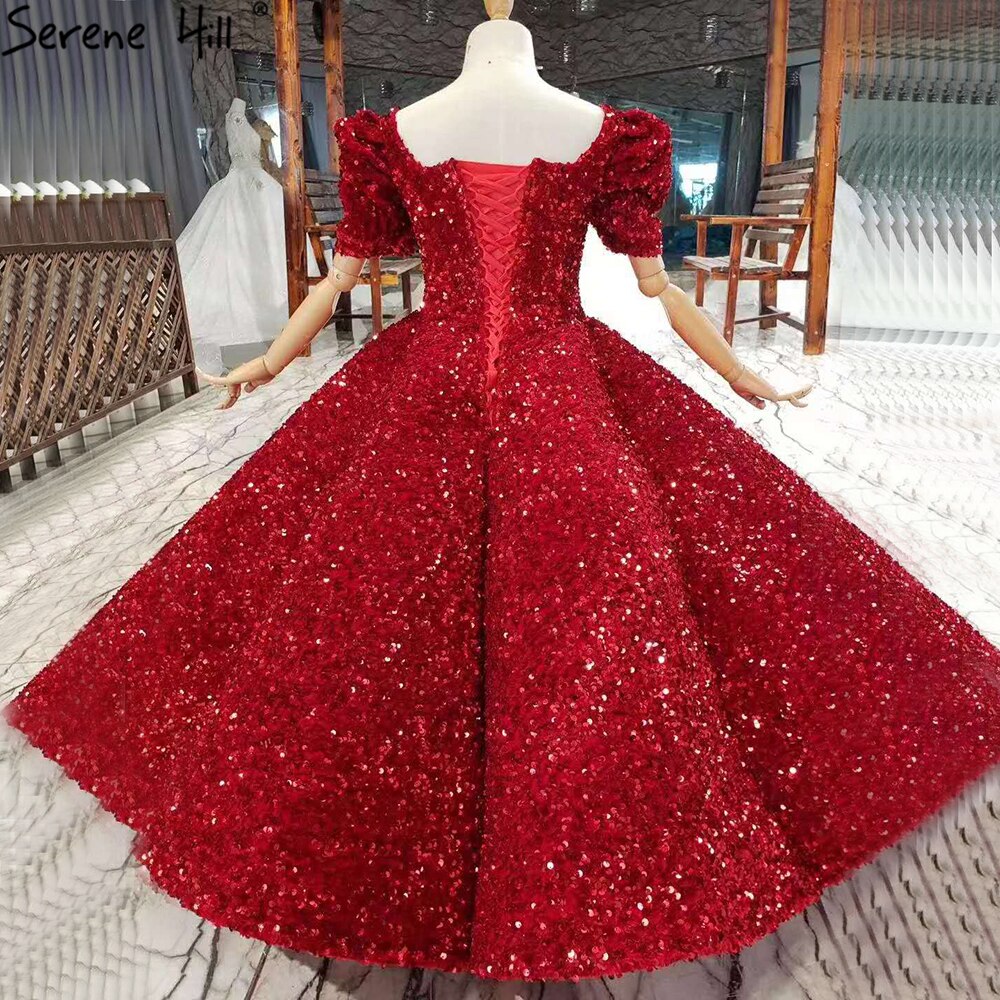 Flower Girl Dressrs Children Pageant Ballgown Girl Wedding Paillette Clothes For Children Piano Performance Vestido HTA0047 - SERENE HILL