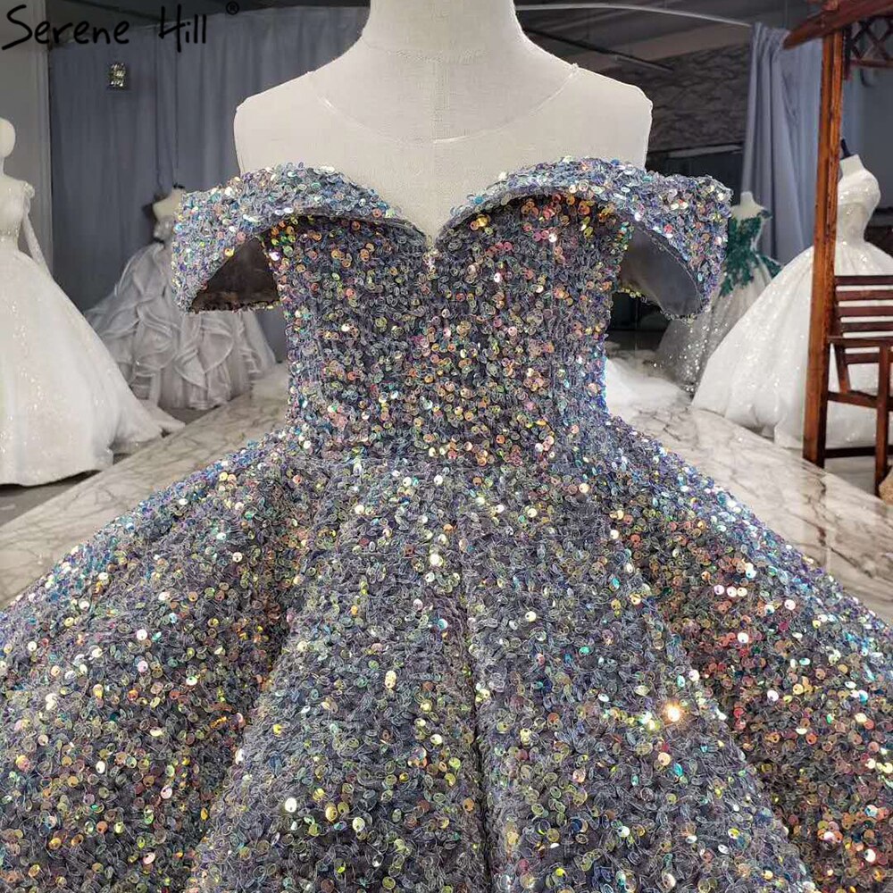 Flower Girl Dressrs Children Pageant Ballgown Girl Wedding Paillette Clothes For Children Piano Performance Vestido HTA0047 - SERENE HILL