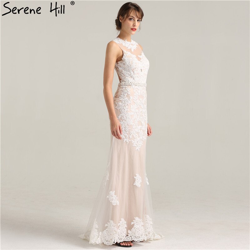 On Sale no return no refundSale New O-Neck Mermaid Elegant Sexy Evening Gowns Fashion Embroidery Pearls Tulle Evening Dress 2025 Real Photo LA6228 - SERENE HILL