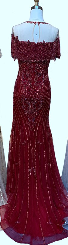 SERENE HILL Nude Mermaid Luxury Evening Dresses For Woman 2025 Dubai Diamond Sequins Formal Dress LA70519 - SERENE HILL