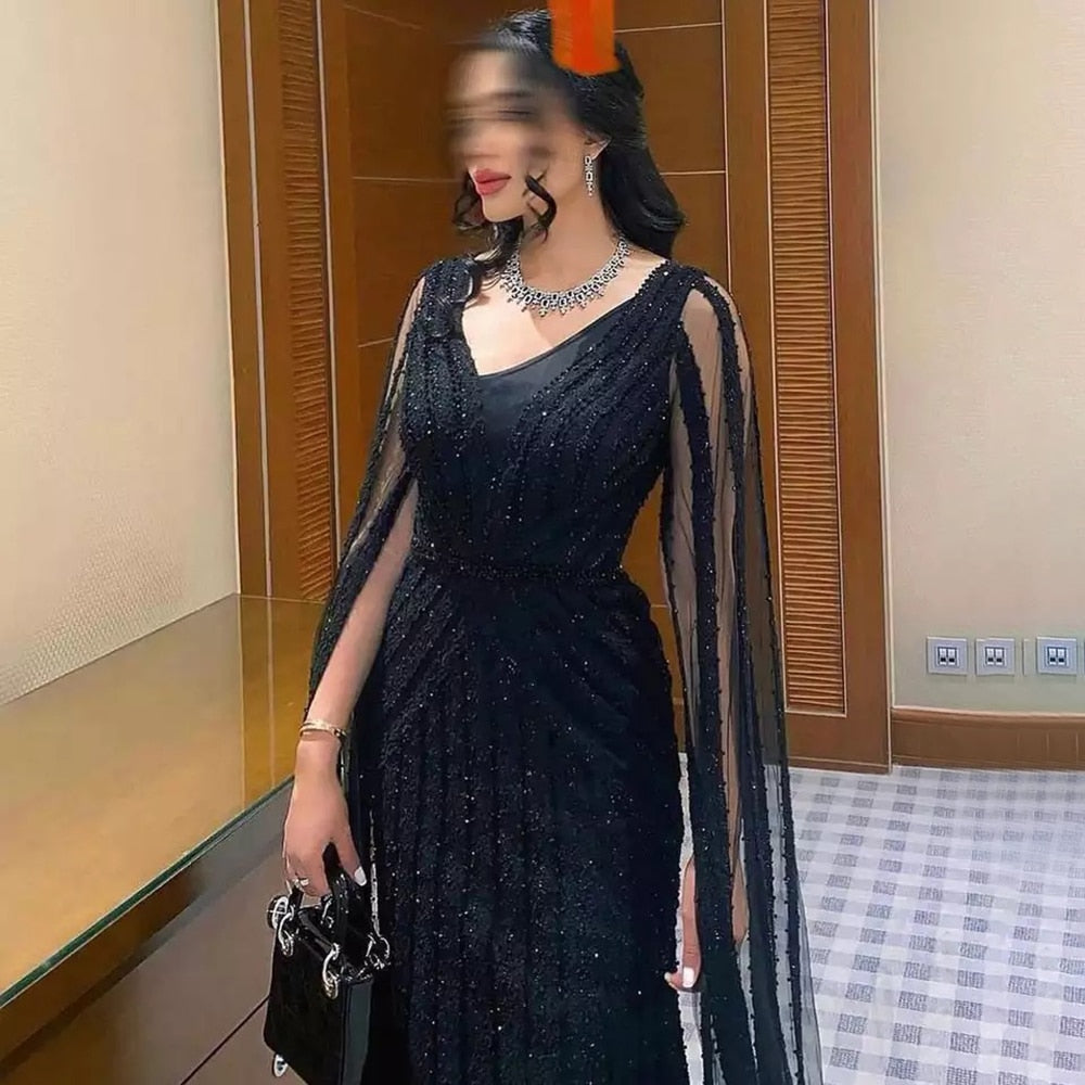 Mermaid Evening Dresses with Cape Sleeves 2025 LA71889 - SERENE HILL