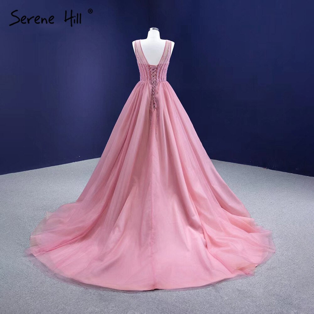 Serene Hill Green A-Line High-end Evening Dresses Gowns 2025 Sleeveless Beaded Sexy For Women Party HM67237 - SERENE HILL