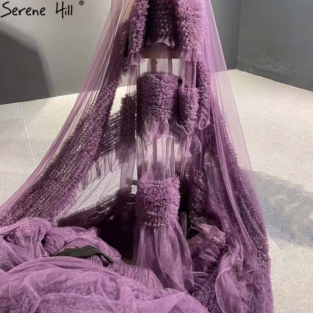 Serene Hill Pink Ruffles Sexy Wedding Dresses 2025 Sleeveless Simple High-end Bridal Dress HM67372 Custom Made - SERENE HILL