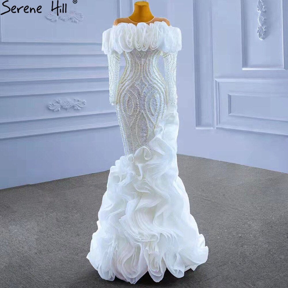 Serene Hill White Luxury Ruffles Wedding Dresses Gowns 2025 Mermaid SERENE HILL Serene Hill White Luxury Ruffles Wedding Dresses Gowns 2025 Mermaid SERENE HILL