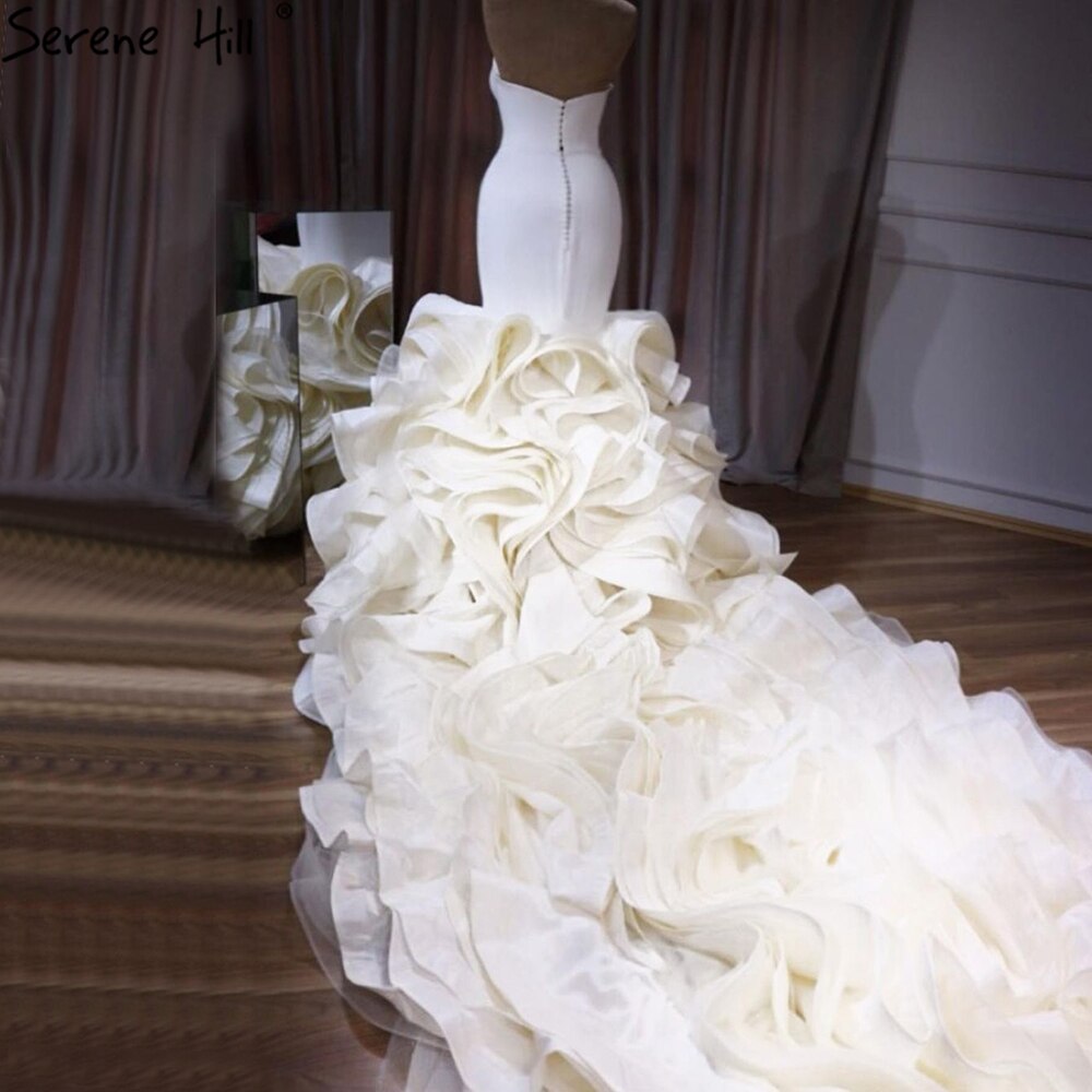 Serene Hill White Mermaid Elegant Wedding Dresses Gowns Sweetheart Sexy Flowers High-end Bridal Dress 2025 HM67212 - SERENE HILL