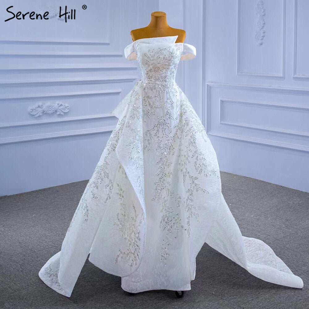 white party dresses 2021 Wedtrend Women Simple White Maxi Dress Ruffled Chiffon Corset High School Party Dress with Slit, White / US22W