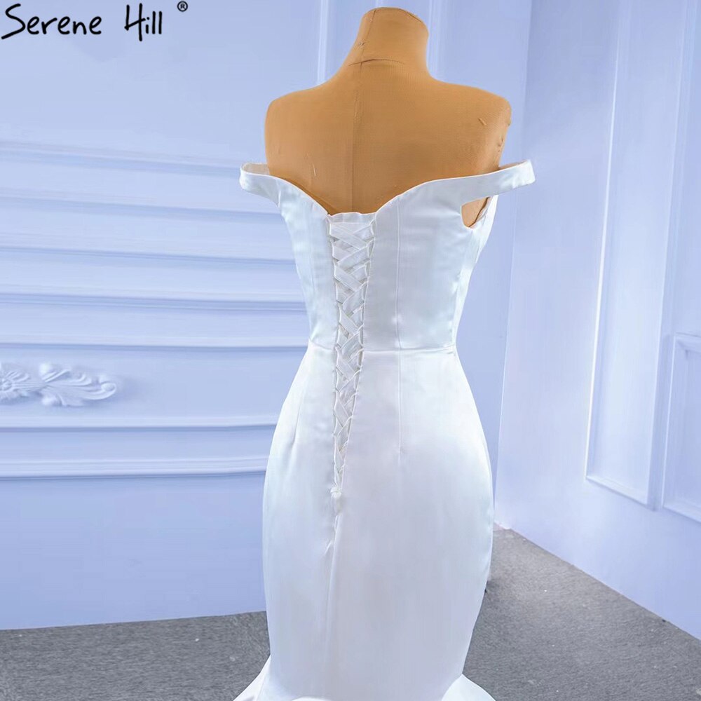 Serene Hill White Mermaid Simple Wedding Dresses 2025 Elegant Sexy Sweetheart Bride Gowns HM67299 Custom Made - SERENE HILL