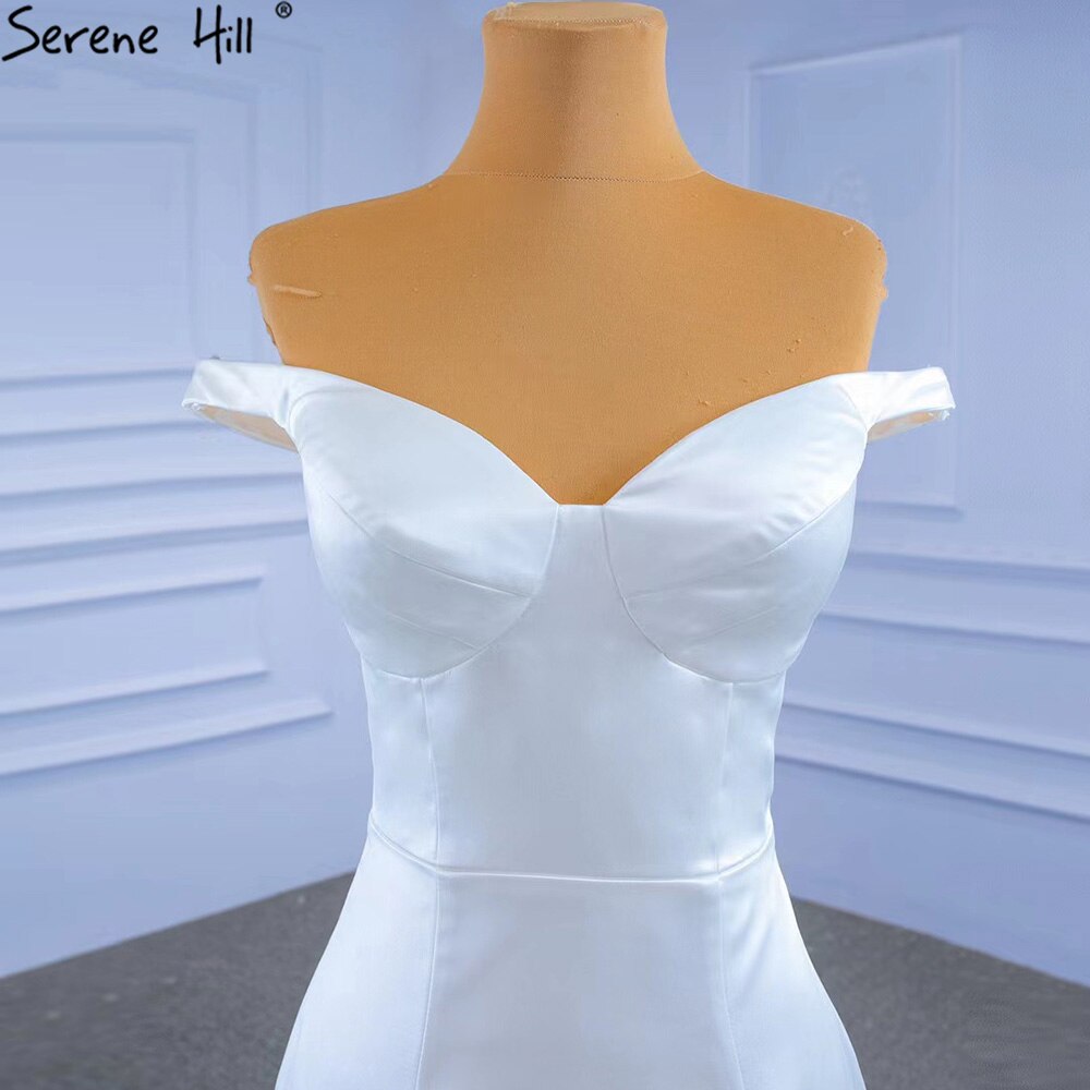 Serene Hill White Mermaid Simple Wedding Dresses 2025 Elegant Sexy Sweetheart Bride Gowns HM67299 Custom Made - SERENE HILL