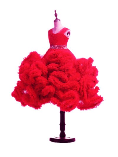 On Sale No Return No Refund Rushed Girls Pageant Dresses Cloud Flower Girl Dresses Custom Made HTA0001 - SERENE HILL