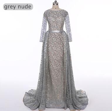 On Sale no return no refundSale Fashion Mermaid Luxury Evening Dress Long Sleeves Gliter with train Evening Gowns 2025 Serene Hill LA6112 - SERENE HILL
